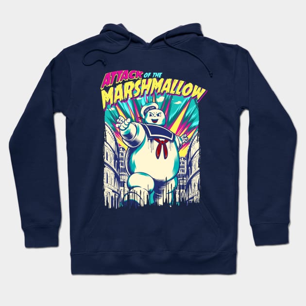 Attack Of The Marshmallow Hoodie by Cosmo Gazoo